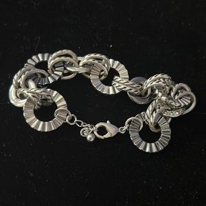 Lia Sophia silver rhodium bracelet 6-8” adjustable